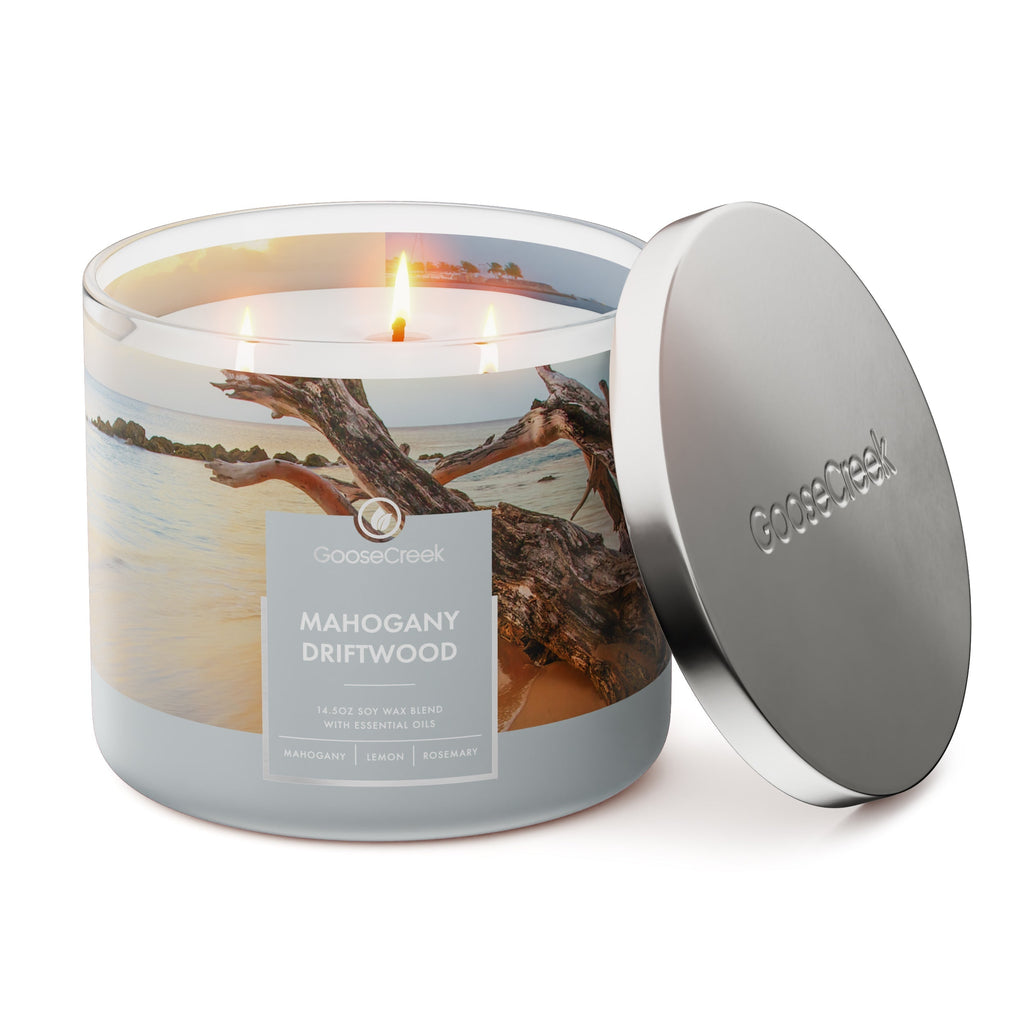 Goose Creek Mahogany Driftwood 3-Wick Scented Candle